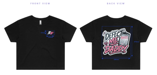 Pre-Order — DEFECT ME DADDY CROP TEE